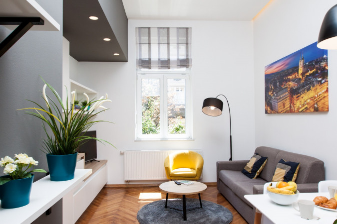One bedroom Suite 1, LOOX apartments in the center of Zagreb, Croatia Zagreb